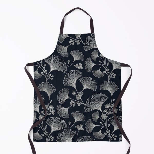 Item preview, Elegant Silver Ginkgo Biloba Line Art Pattern designed and sold by Owcomm.