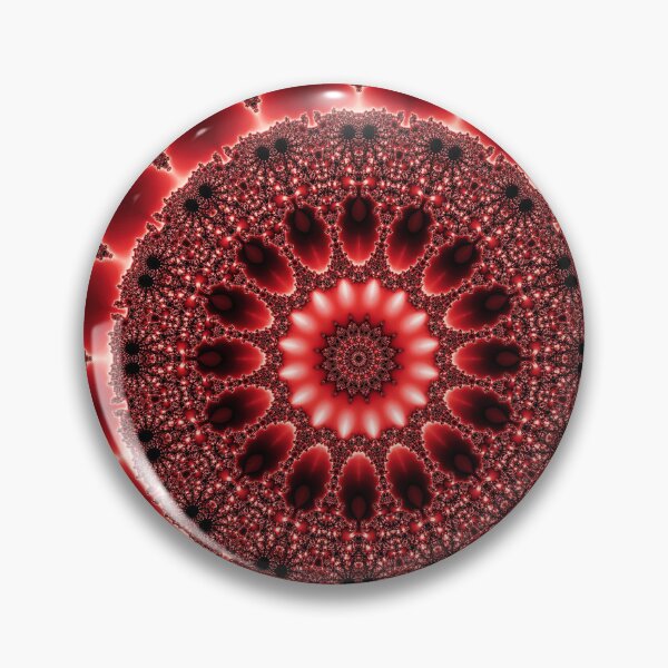 Item preview, Fractal Kaleidoscope Red and Black Crimson Sun Mandala designed and sold by Stevercortinas.