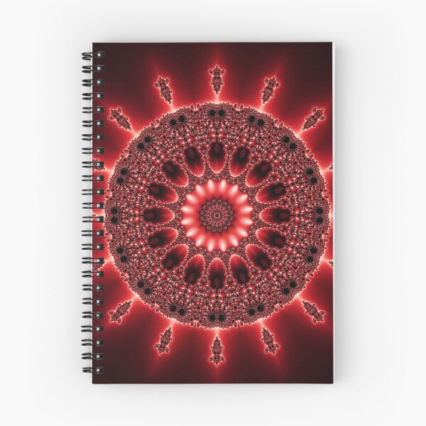 Item preview, Fractal Kaleidoscope Red and Black Crimson Sun Mandala designed and sold by Stevercortinas.