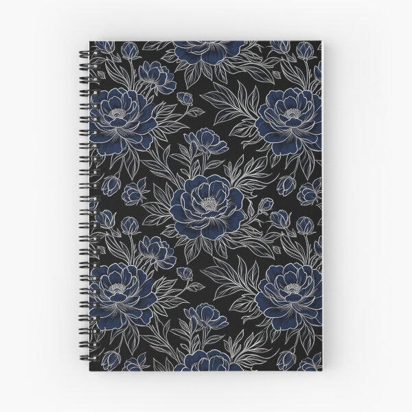 Item preview, Elegant Navy Blue Peony Floral Pattern designed and sold by Owcomm.