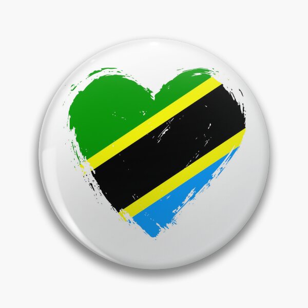 Item preview, Distressed Tanzania Flag Heart TZ designed and sold by shitpostee.