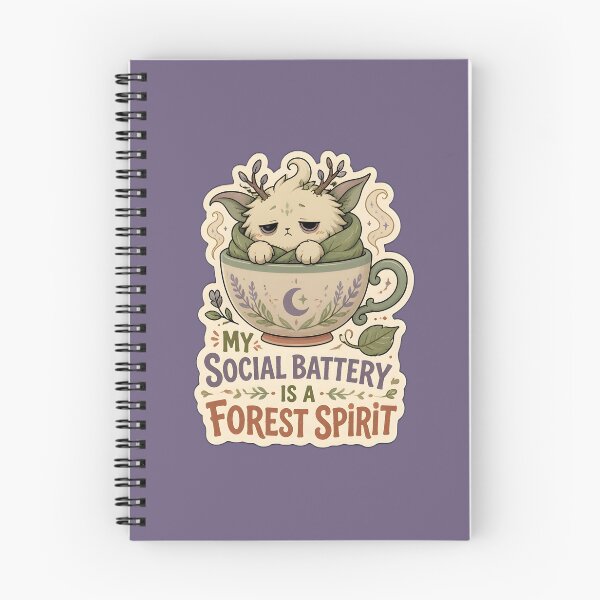 Item preview, My Social Battery Is a Forest Spirit designed and sold by FringeInk.