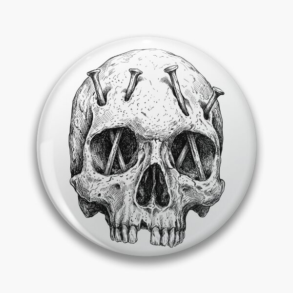 Item preview, Skull with Nailed Eyes designed and sold by Naux | Design & Illustration.
