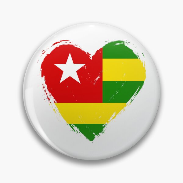 Item preview, Distressed Togo Flag Heart TG designed and sold by shitpostee.