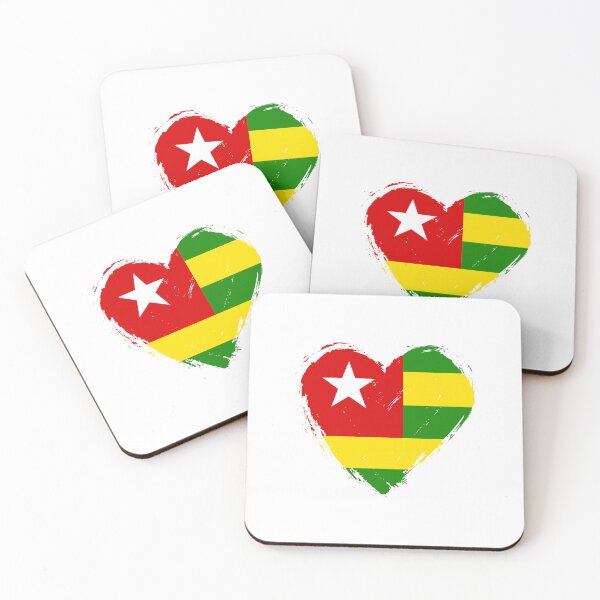 Item preview, Distressed Togo Flag Heart TG designed and sold by shitpostee.