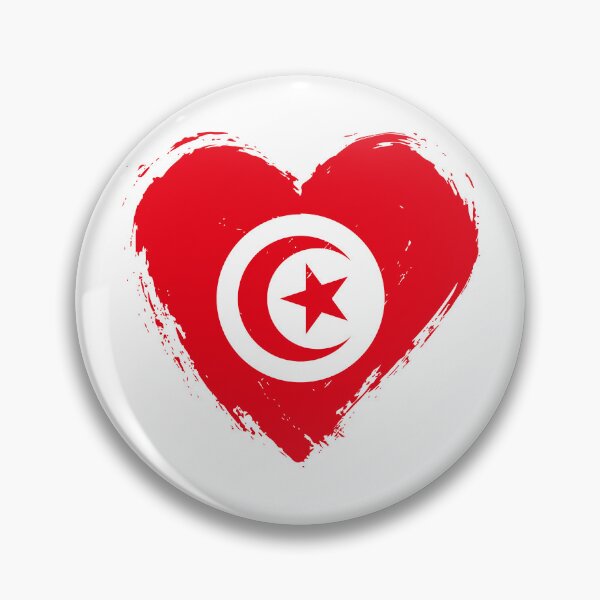 Item preview, Distressed Tunisia Flag Heart TN designed and sold by shitpostee.