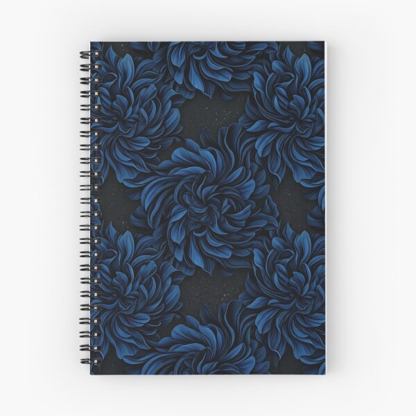 Item preview, Dark Blue Chrysanthemum Floral Seamless Pattern designed and sold by Owcomm.