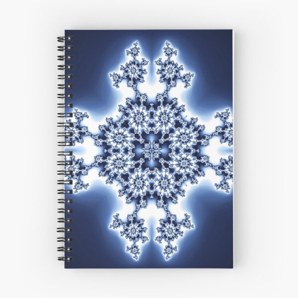 Item preview, Fractal Snowflake White on Midnight Blue Winter Kaleidoscope designed and sold by Stevercortinas.