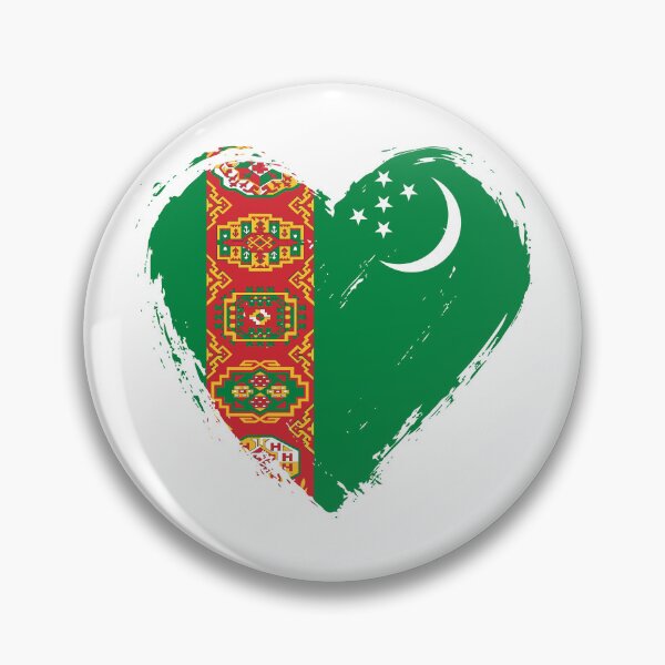 Item preview, Distressed Turkmenistan Flag Heart TM designed and sold by shitpostee.