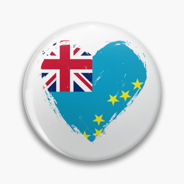 Item preview, Distressed Tuvalu Flag Heart TV designed and sold by shitpostee.