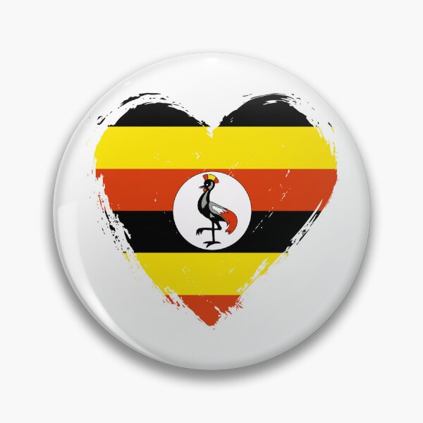 Item preview, Distressed Uganda Flag Heart UG designed and sold by shitpostee.
