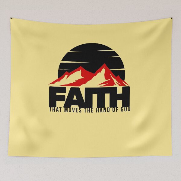 Item preview, Faith That Moves the Hand of God - Crucifixion Christ Son Of God Inspo Quotes   - Gifts For Girlfriend - Yellow designed and sold by Doiemacreations.