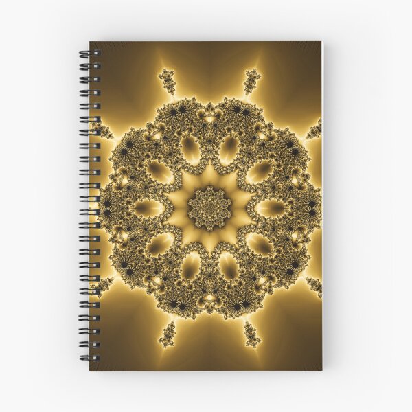 Item preview, Golden Fractal Kaleidoscope Medallion Gold on Bronze designed and sold by Stevercortinas.