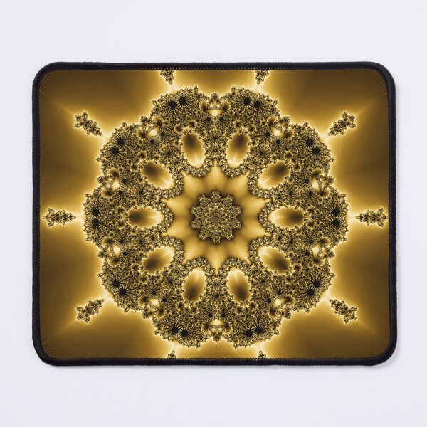 Item preview, Golden Fractal Kaleidoscope Medallion Gold on Bronze designed and sold by Stevercortinas.