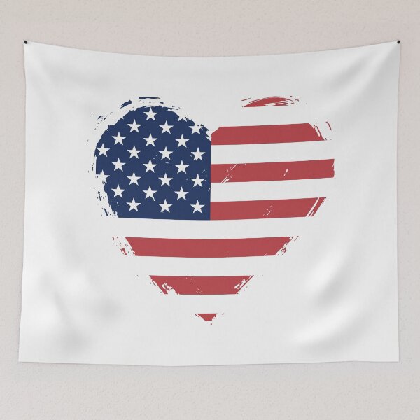 Item preview, Distressed Stars And Stripes Flag Heart US designed and sold by shitpostee.