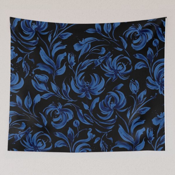 Item preview, Midnight Blue Floral Seamless Bloom Pattern designed and sold by Owcomm.