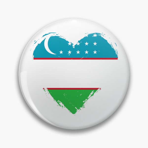 Item preview, Distressed Uzbekistan Flag Heart UZ designed and sold by shitpostee.