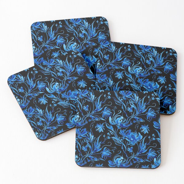 Item preview, Elegant Blue Floral Watercolor Pattern designed and sold by Owcomm.