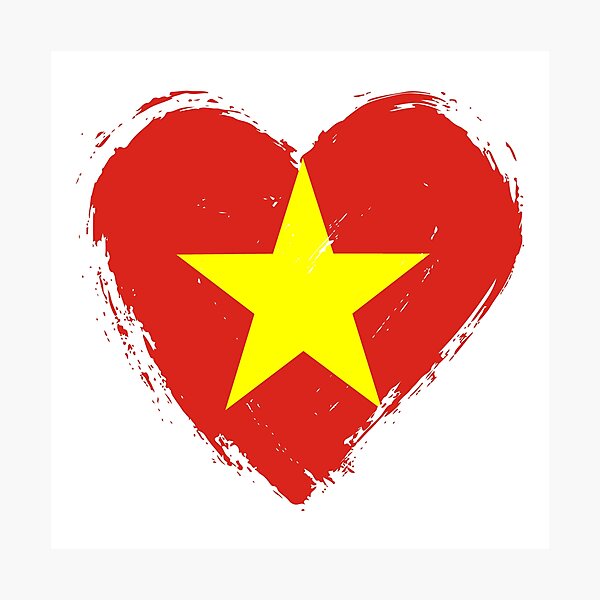 Item preview, Distressed Vietnam Flag Heart VN designed and sold by shitpostee.
