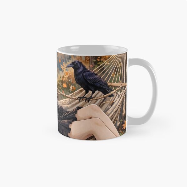 Item preview, Beautiful Autumn Witch Relaxing in a Woodland Hammock.. designed and sold by DibujandoPorfa.