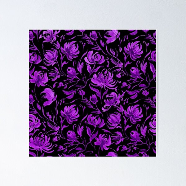 Item preview, Elegant Purple Floral Watercolor Seamless Pattern designed and sold by Owcomm.
