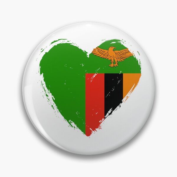 Item preview, Distressed Zambia Flag Heart ZM designed and sold by shitpostee.