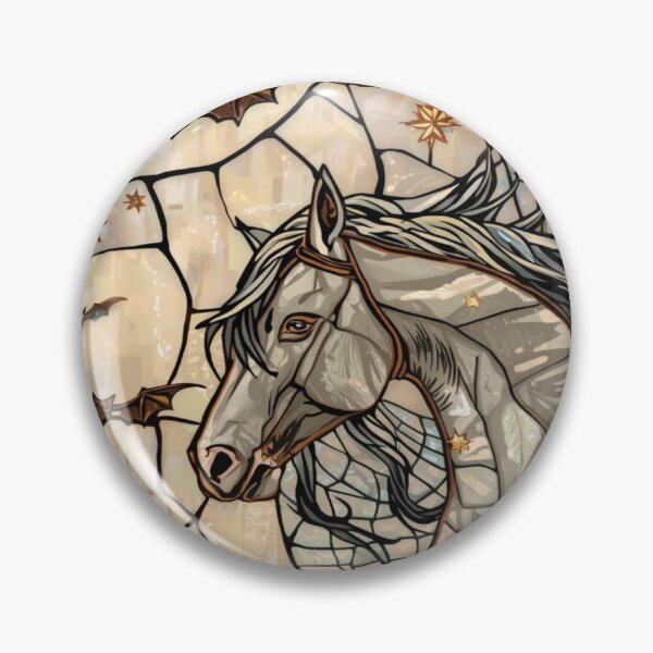 Item preview, Gothic Horse Coquette Stained Glass Halloween Style designed and sold by BriSher.