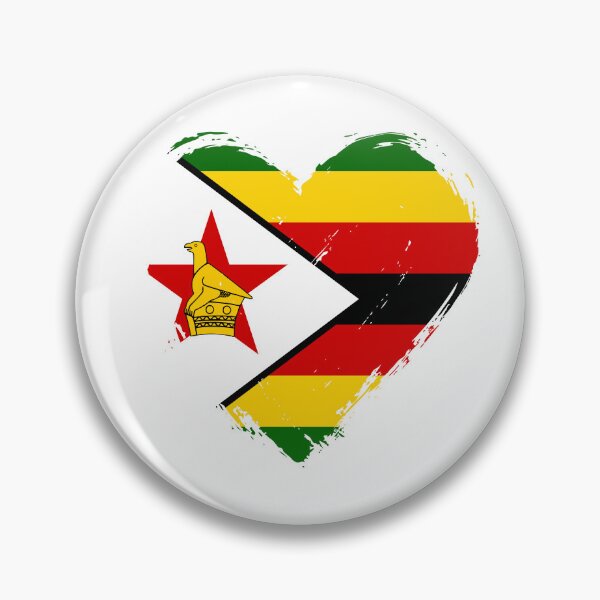 Item preview, Distressed Zimbabwe Flag Heart ZW designed and sold by shitpostee.