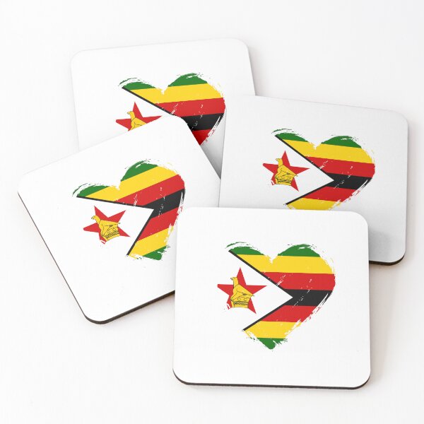 Item preview, Distressed Zimbabwe Flag Heart ZW designed and sold by shitpostee.