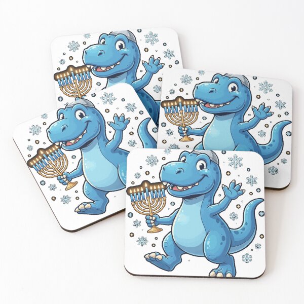 Item preview, Holiday Hanukkah T-Rex Menorasaurus Rex Dinosaur Funny Essential T-Shirt (2) designed and sold by fine line.