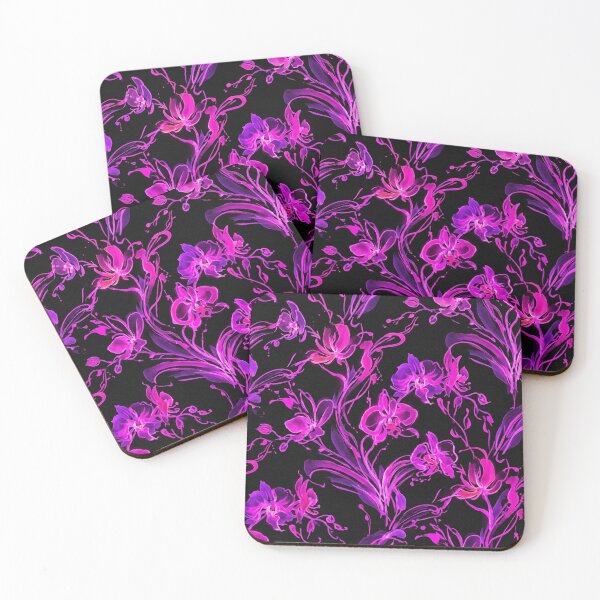 Item preview, Luminous Neon Purple Orchid Floral Pattern designed and sold by Owcomm.
