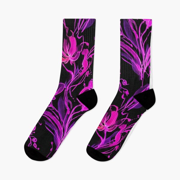 Item preview, Luminous Neon Purple Orchid Floral Pattern designed and sold by Owcomm.