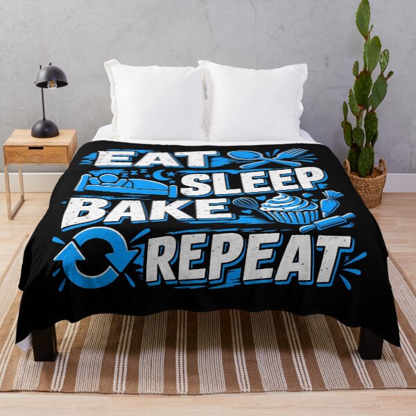 Item preview, Eat Sleep Bake Repeat Funny Baker Cupcake Pastry Chef Baking Humor designed and sold by Photo-Sphere101.