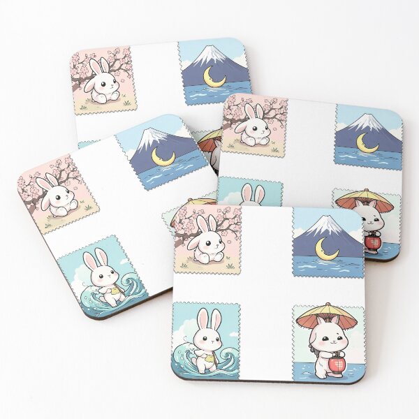 Item preview, Vintage Japanese Bunny Stamps - Pack designed and sold by V3S0.