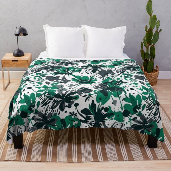 Item preview, Emerald Green Wildflower Botanical Floral Pattern designed and sold by Owcomm.