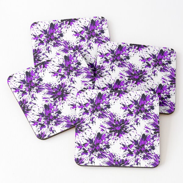 Item preview, Purple Paint Splatter Burst Flower Pattern designed and sold by Owcomm.