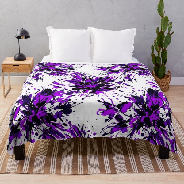 Item preview, Purple Paint Splatter Burst Flower Pattern designed and sold by Owcomm.