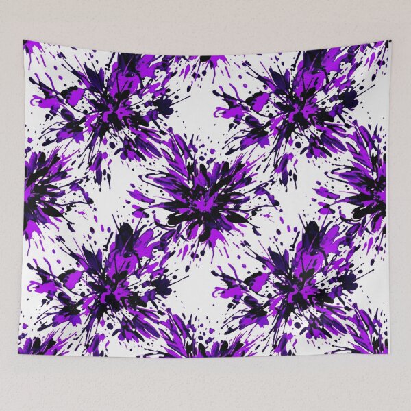 Item preview, Purple Paint Splatter Burst Flower Pattern designed and sold by Owcomm.