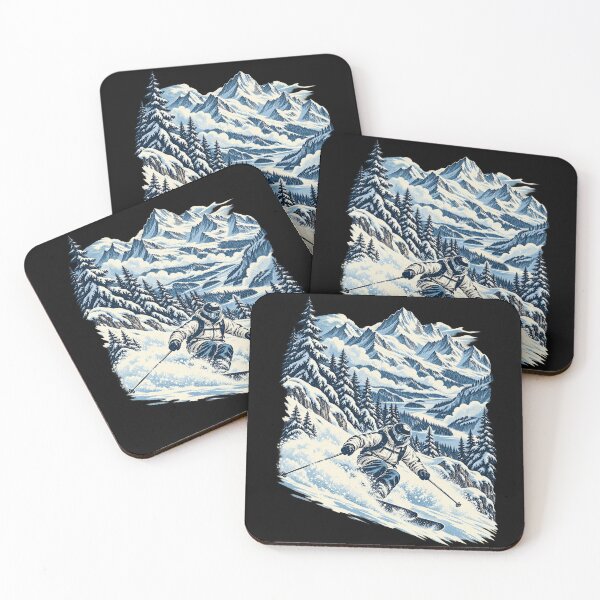 Item preview, Alpine Mountain Skier Engraving designed and sold by Art For You Studio.