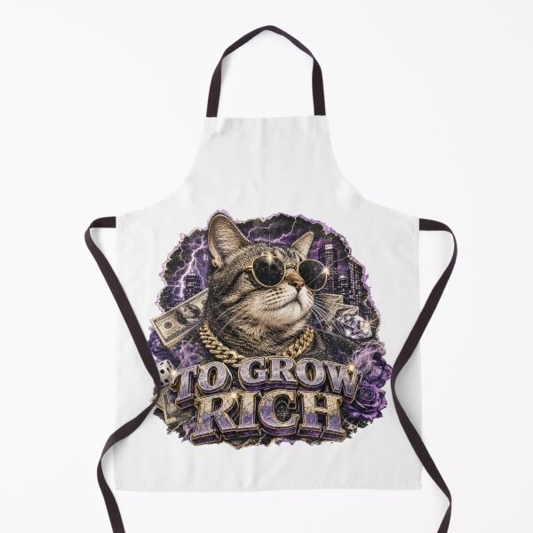 Item preview, To Grow Rich Cool Cat Streetwear Graphic Art designed and sold by Vision Crafted.