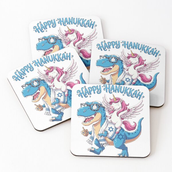 Item preview, Jewnicorn Funny Hanukkah Unicorn T-Rex Girl Women Pajamas Classic T-Shirt designed and sold by RoReshop.