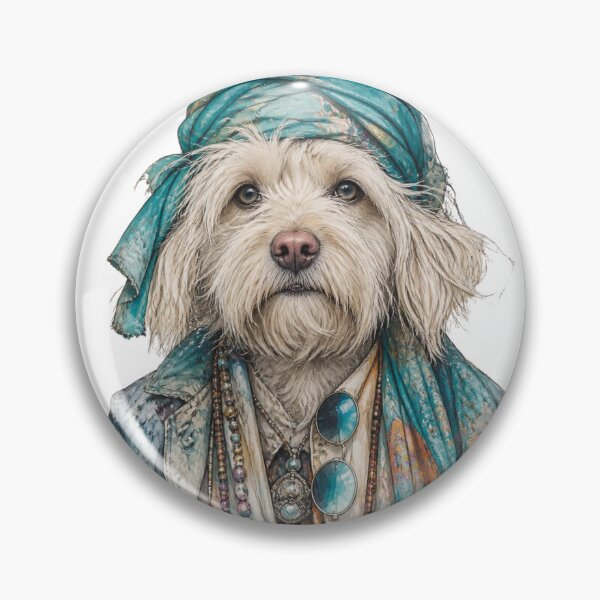 Item preview, Bohemian Dog in Headscarf designed and sold by FlowerSeller1.