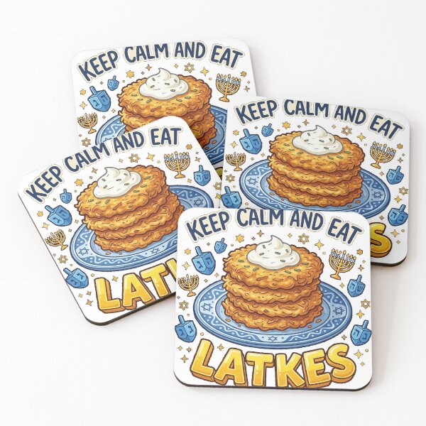 Item preview, Keep Calm Eat Latkes Funny Hanukkah Celebration Classic T-Shirt designed and sold by all-shp.