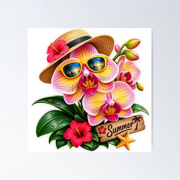 Item preview, Summer Vibes 3D – Tropical Sunshine, Beach Days & Good Times designed and sold by grantjanet9.