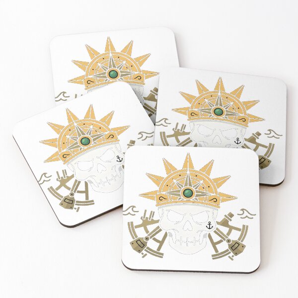 Item preview, Royal Pirate Skull with Sextants Navigation Chart designed and sold by Worldwide4shop.