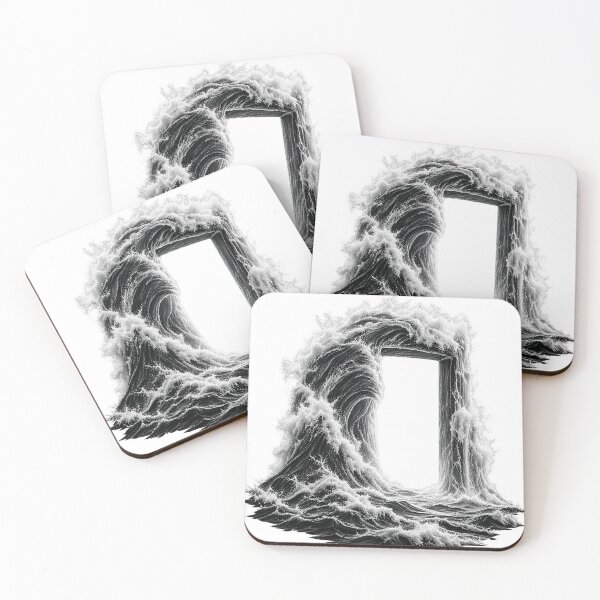 Item preview, The Door in the Wave Surreal Ocean Art designed and sold by Pocket Mood Studio.