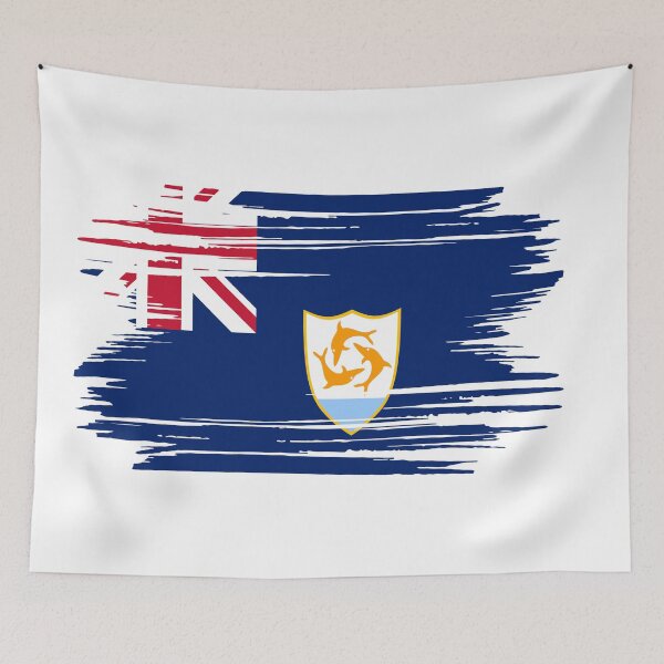 Item preview, Distressed Anguilla Flag AI designed and sold by shitpostee.
