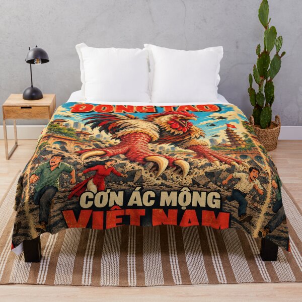 Item preview, Dong Tao Chicken – Vietnamese Dragon Chicken Vintage Monster Poster designed and sold by Travellerz.