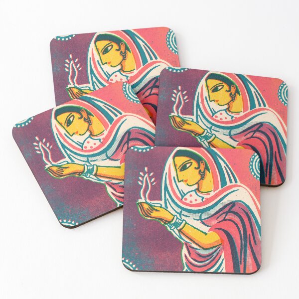 Item preview, Vintage Indian Woman in Sari Holding a Flame designed and sold by Fani*.
