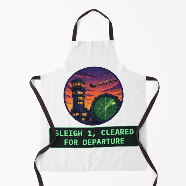 Item preview, Sleigh 1 Cleared for Departure Air Traffic Controller Christmas designed and sold by Freckled-Monkey.